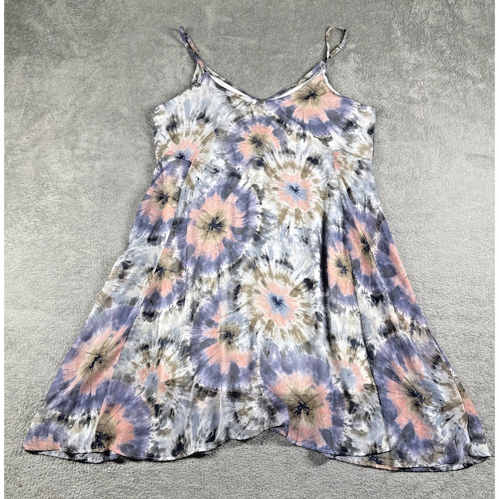 Asher by Fabrik Women's‎ Mell Strappy Tie-Dye Mini Dress Muted Multicolor Size S